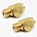 2pcs Brass In-Line Air Flow Regulator Adjustable 1/4