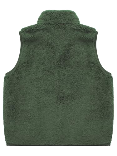 Girls Boys Kids Zip Up Vest Coat Fuzzy Polar Fleece Flannel Warm Jacket Sleeveless Stand Collar Outwear4