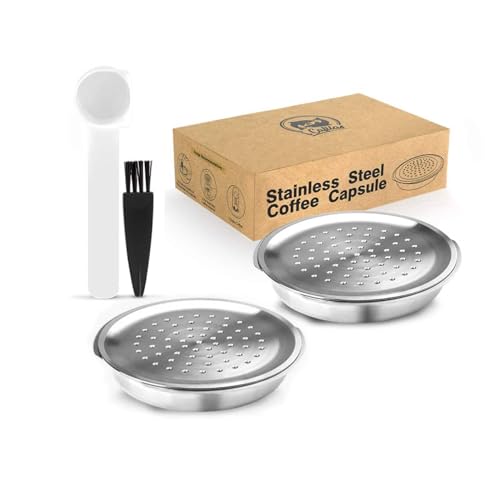 I Cafilas Edelstahl Kaffeekapseln für Philips Senseo - 2 Stück, Wiederverwendbar, Nachfüllbar, Kompatibel mit Philips Senseo Kaffeemaschinen, Spülmaschinengeeignet, Umweltfreundlich