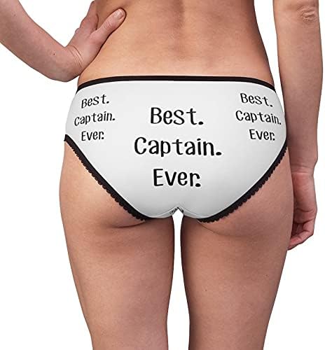 Best Captain Ever Panties, Best Captain Ever Underwear, Briefs, Cotton Briefs, Funny Underwear, Panties For Women