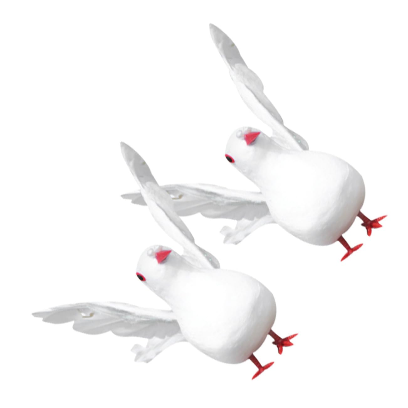 POPETPOP 1 Pair Simulated White Pigeon Animals Garden Decor Supply Fake Pigeon Artificial Dove Bird Decorations Lawn Adornment Outdoor Garden Decor Simulation