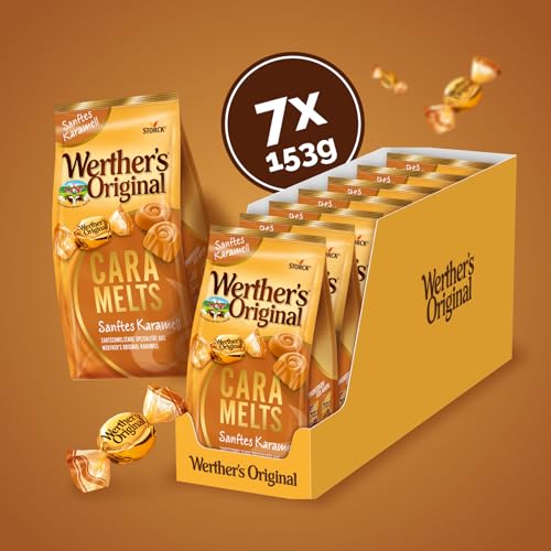 Werther’s Original Caramelts – 7 x 153g – Zartschmelzendes Karamell-Konfekt