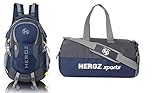HEROZ Hammer & Young Gym bgas - Mochila unisex de nailon de 45 L + 22 L para viajes, para laptop, yoga, natación, resistente al agua, delgada, duradera, se adapta a portátiles de hasta 17.3 pulgadas