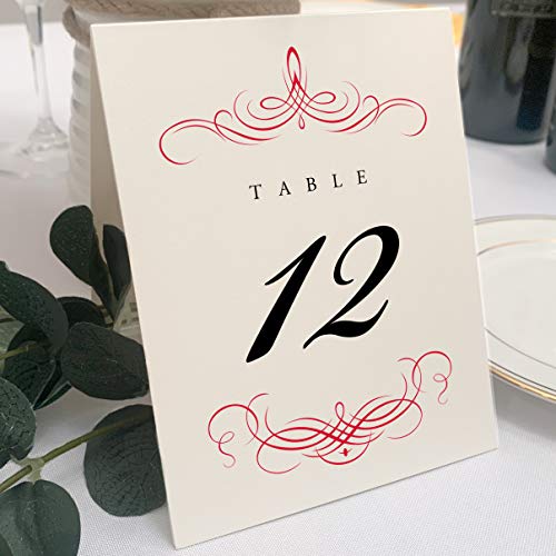Decadent Flourish Table Numbers (Select Color/Quantity) 1-90