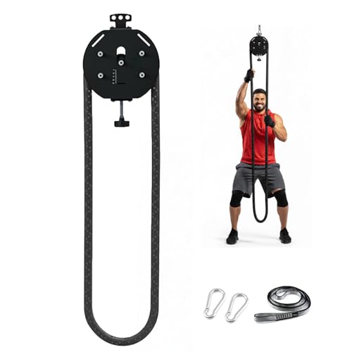 Máquina de poleas portátil con resistencia ajustable y 150 kg de carga para musculación