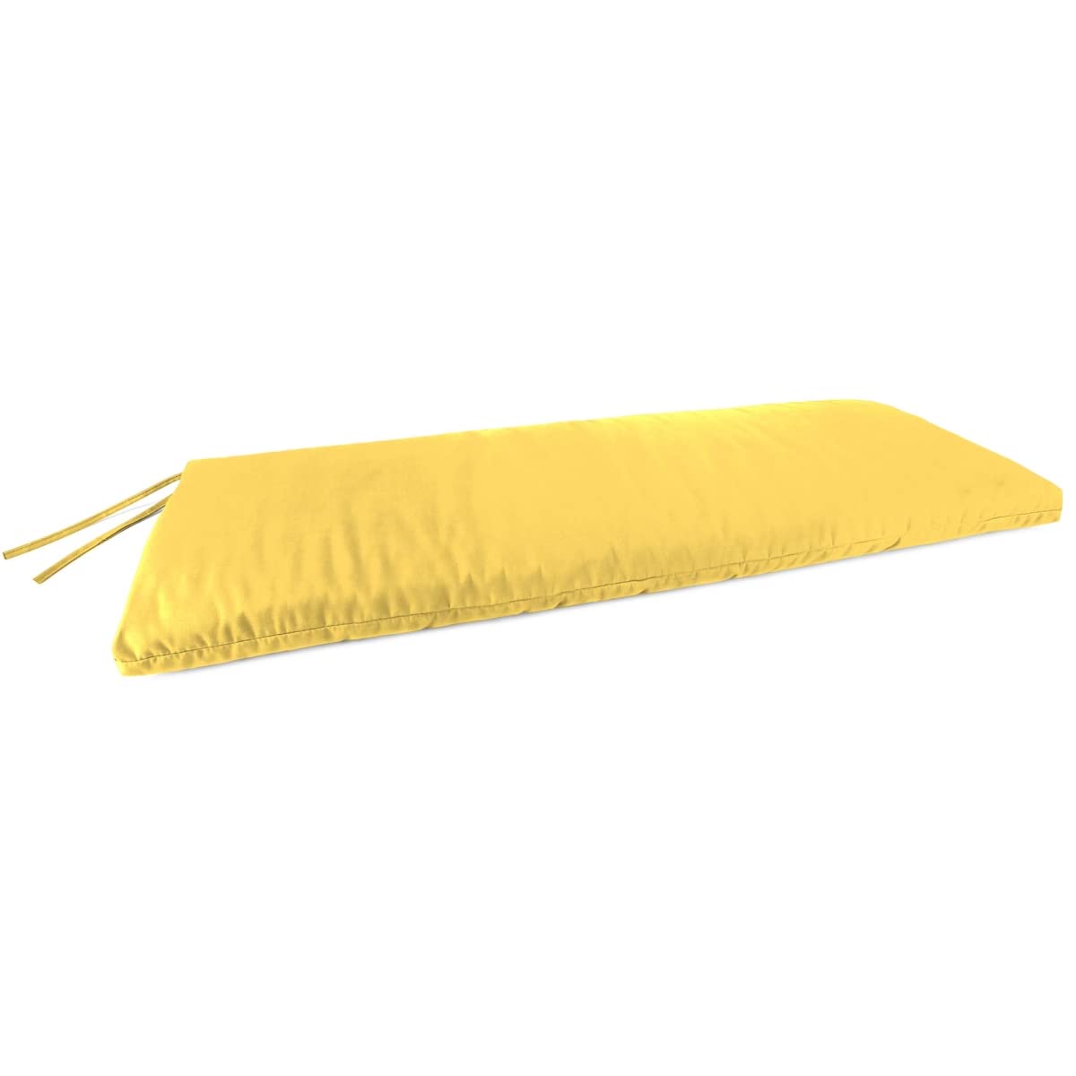 Jordan Manufacturing 9676PK1-6829D 48 x 18 in. Sunray Solid Rectangular Knife Edge Outdoor Settee Swing Bench Cushion with Ties Yellow