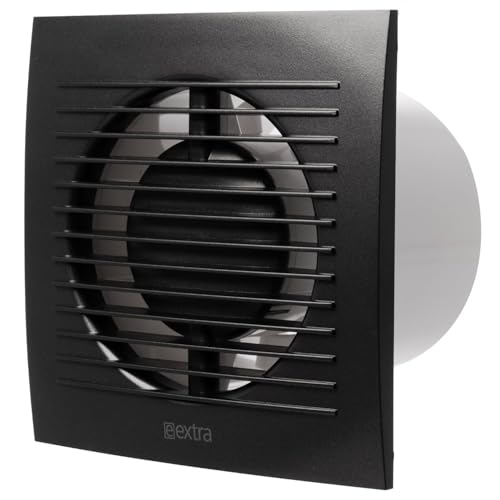 Steinberg14 Anthracite 100mm Bathroom Fan - Bathroom Extractor Fan - Wall Ventilation Fan - 4 inch Exhaust Fan for Ventilation in Bathroom Kitchen and Toilet - Ventilator Against Moisture