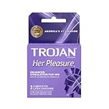 Trojan Her Pleasure Sensations Lubricated Condom, 3 Count