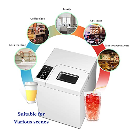 Fabricadora de hielo compacta para mostrador, hace cubos de hielo en 6-8 minutos, fácil de limpiar, eléctrica con indicador LED, ideal para fiestas y bebidas mezcladas miniatura 2