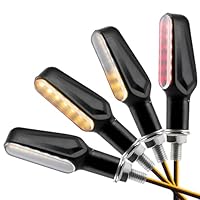 OZ-LAMPE 4 Frecce LED M8 Universali Per Moto – 12V, Ambra, Impermeabili IP67, Omologate CE