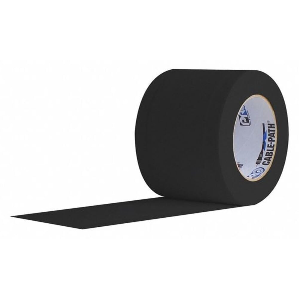 ProTapes 840178007469 Cable Camino curado de goma con revestimiento de resina zona gaffers cinta, de 12,5 mm de grosor, 30 m. Largo, 6 cm de ancho, color negro