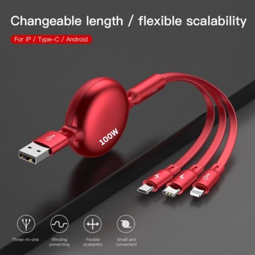 king shine Pro 3 in 1 Cable - USB Type A, C - Image 5