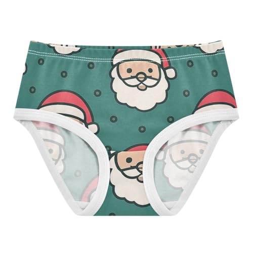 Santa Claus Seamless Soft Girls' Panties Breathable Underwear for Girls in Sizes 2T,3T, 4T, 5T, 6Y and 8Y