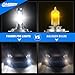 H4 Light Bulb, 50000LM 1000% Super Brighter, Real 1:1 Size, 9003/HB2 Fog Light for Night Driving, 6500K Cool White, 60000Hrs Long Service Life with Cooling Fan, Plug and Play, Pack of 2