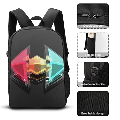 Sac à dos de mode avec imprimé 3D facettes et structure ultra légère