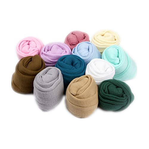 Image of Coberllus Newborn Baby Photography Props Blanket Stretch Knitted Wrap for Boys Girls Photography Shoot