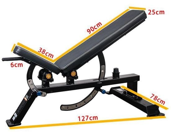 Verstellbare Hantelbank P40, professionelle Hantelbank aus Stahl, Hantelbank für Bauchmuskeln und funktionelles Training, Fitnessstudio und Home-Gym, Bodybuilding