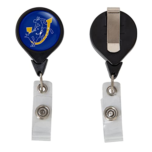 Desert Cactus Southern Arkansas University Retractable Badge Holder SAU Muleriders ID Reel with Ticket Clip for Lanyard, Work, School & Office Access