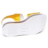 Hogan F2592 Sandalo Donna Yellow H369 Scarpe Zeppa Sandal Shoe Woman, żółty - Giallo Laminato - 37.5 EU