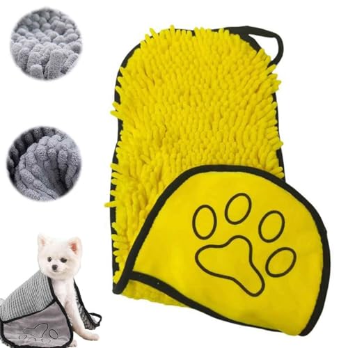 Pet 2-in-1 Dog Towel & Mat, Microfiber Dog Towels for Drying Dogs, Microfiber Dog Towel Mitt, Super Absorbent, Soft and Quick Dr