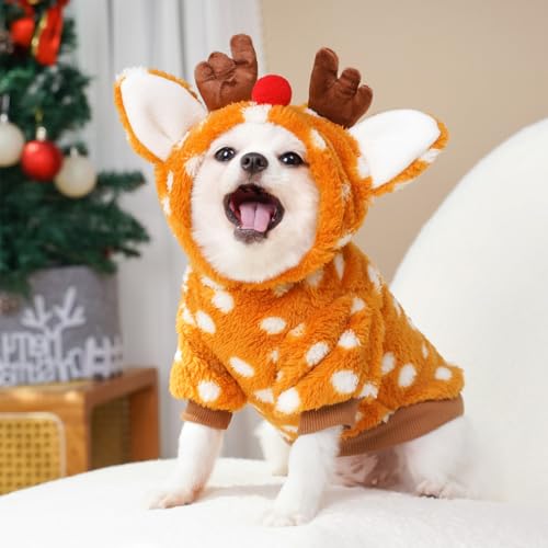 Disfraz de reno para perro pequeño marrón, tamaño Small miniatura 5