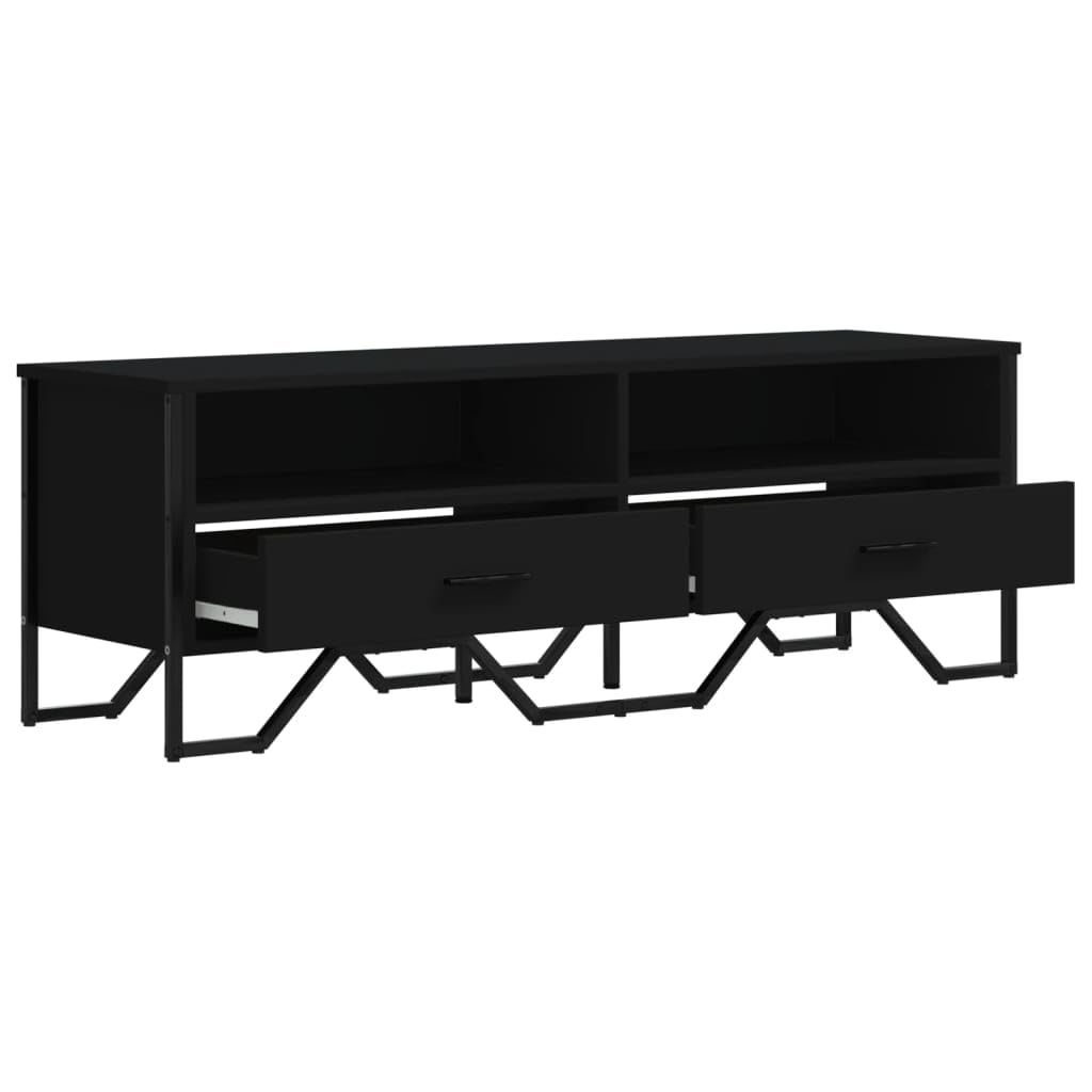 vidaXL Mobile Porta TV Nero 122x34x41 cm in Legno Multistrato, supporto TV, mobile HiFi, consolle TV, credenza TV, mobile dispositivi multimediali