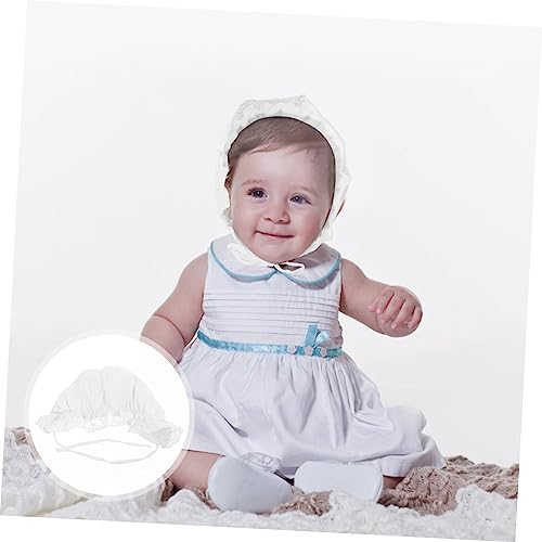 BESPORTBLE 1Pc Bonnet Hat for Sun Protection Cap for Newborns Breathable and Lightweight Summer Accessory for Beach Vacations and Outdoor Fun White2