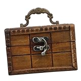Organisation efficace : avec son look bien pensé, cette boîte permet de garder facilement vos bijoux organisés et facilement accessibles, coffre à jouets en bois, coffre au trésor pour enfants