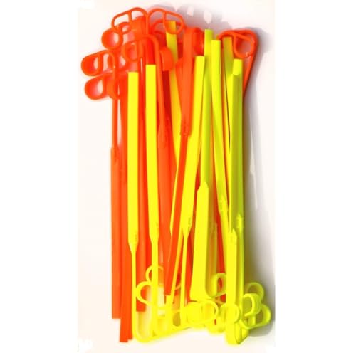 WETOOLPLUS Replacement Blades for Aero-Flex Trimmer Head Red & Yellow Flexible Line Cutters Heavy Duty Plastic Refills Snap-On Nylon Inserts Compatible with Gas & Battery Models (64 Pack)