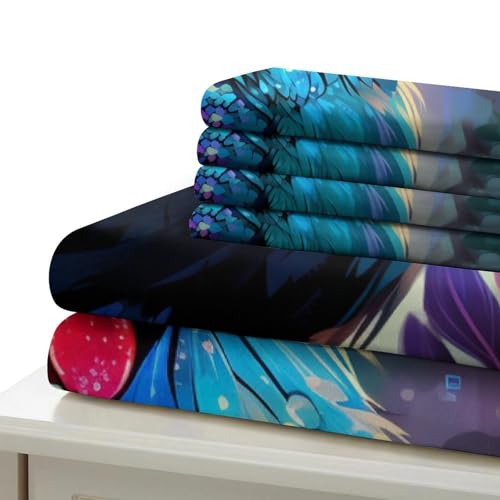 Housse de couette crâne 3D microfibre 200x200cm avec taie