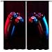 Gaming Curtains for Kids Boys,Gamer Room DÃ©cor Curtains,Black Video Game Controller Window Treatments for Teens Bedroom Living Room Window Drapes 2 Panel Set,Total Size 42 x 45 Inch