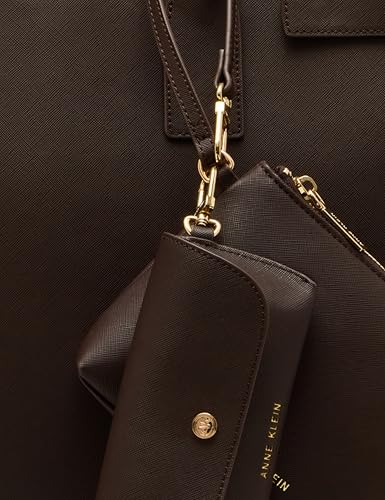 Image of Anne Klein Womens 3 Piece Work Tote Gift Set, Espresso