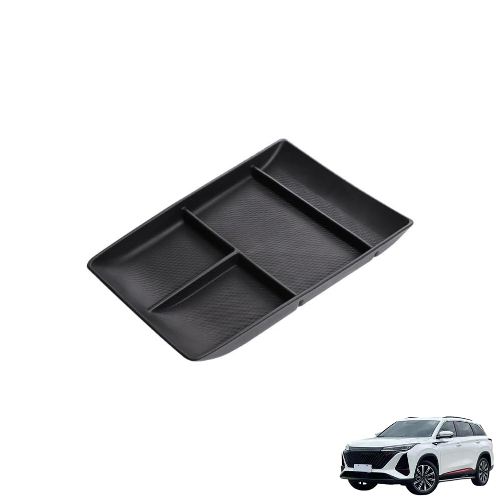 QQJHBAMYN TPE Lower Center Console Organiser Tray, for CHANGAN CS75PLUS 2022 Car Centre Floor Consoles Accessory Interior Storage Easy Clean NonSlip