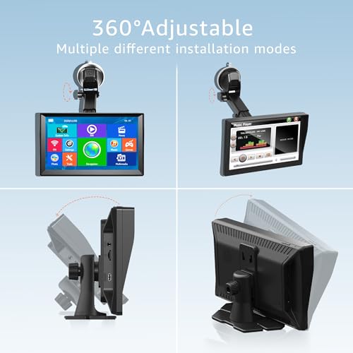 URFRU 7-Inch GPS Navigator for Car Truck RV, 2025 Offline Maps with Lifetime Free Updates, Touchscreen Sat Nav, Voice Guidance, Speed & Traffic Alerts, Custom Truck Routing - Image 6