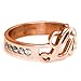 Imagen de Chapado en Rosa Oro Acero Inoxidable Love  Anillo Banda