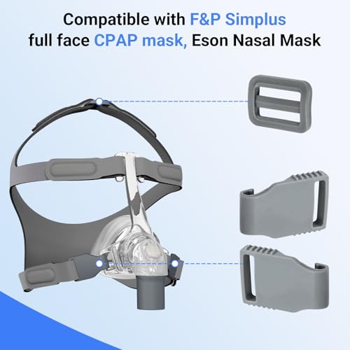 F&P CPAP Headgear Clips & Buckle Replacement for Fisher & Paykel Simplus Full Face Mask Headgear Strap C Pap Replacement Supplies
