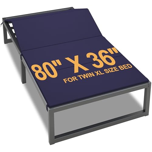 Lutown-Teen Bunkie Board Twin XL Under Mattress High-Density Polymer Bunkie Board Twin XL Size Anti-Sag Breathable Moisture Resistant Noise Minimizing Blue