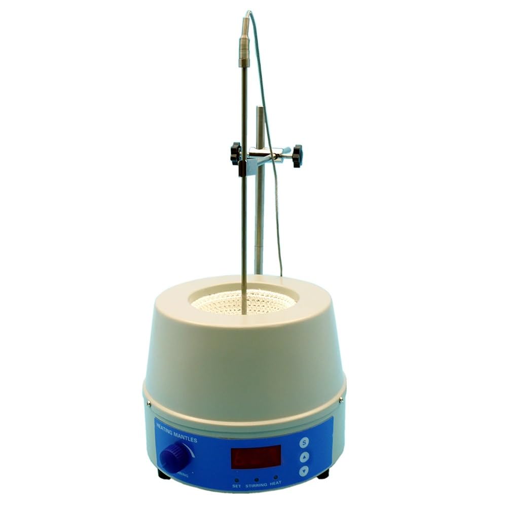 Manta calefactora con agitación magnética de 250 ml y 180 W, con ajuste de temperatura y pantalla digital, 120 V/220 V(220V)