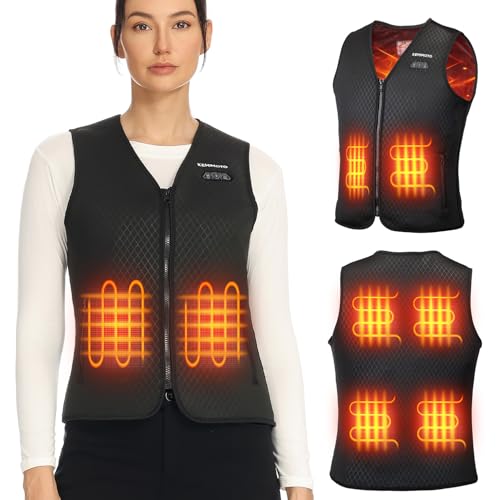 Chaleco térmico mujer KEMIMOTO ligero con luces diseño ergonómico para invierno
