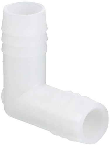 365HB-10N-pk10 - Unión de púas para codo, nailon, ángulo de 90 grados, lengüeta de manguera de 5/8 pulgadas x lengüeta de manguera de 5/8 pulgadas,