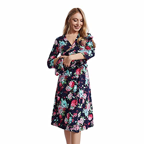 Image of Galabloomer Maternity Robe and Baby Receiving Blanket