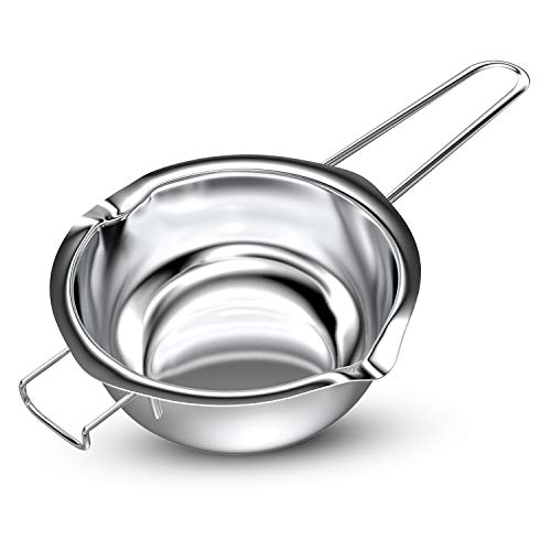 1000mL Double Boiler 304（18/8）Stainless Steel Universal Melting Chocolate Pot Large Insert Baking Tools, Pot for Butter Chocolate Cheese Caramel (1000mL)