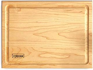 Maple Wood Cutting Board for Kitchen 14x10 | Charcuterie Board Serving as a