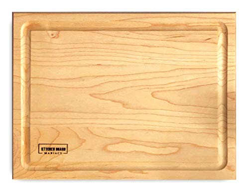 Maple Wood Cutting Boards for Kitchen 14x10 | Hardwood Kitchen Board that Serves as a Wooden Block for Your Kitchen