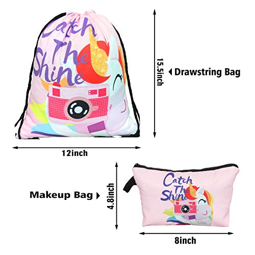 Unicorn-Gifts-for-Girls-Unicorn-Drawstring-BackpackMakeup-BagBraceletInspirational-NecklaceHair-Ties