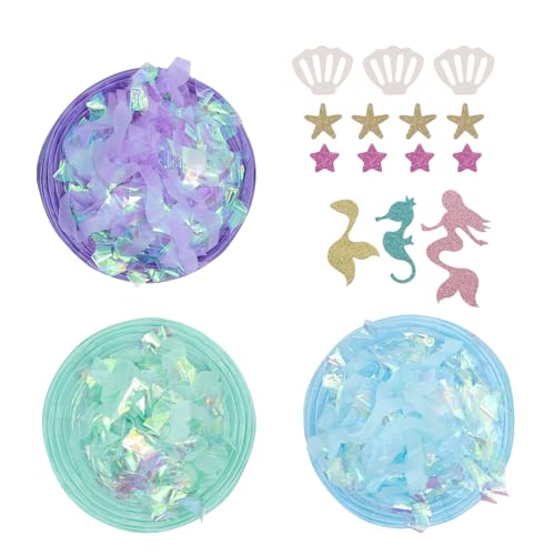 Anneome Linternas de Papel de Medusa 3 Piezas en Colores Azul Claro Púrpura Claro Decoración Colgante para Fiestas Temática de Sirena y Ambiente Submarino Reutilizables para Hogar y