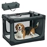 PawHut Trasportino Morbido per Cani Media/Piccola e Gatti, Trasportino Pieghevole Cuccia da Viaggio con Cuscino, Copertura Lavabile, Porte, in Oxford Traspiranti 600D, 76x54x54 cm, Verde