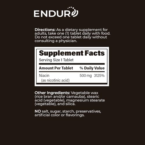 Endurance Products 729135158027 Niacin Supplement