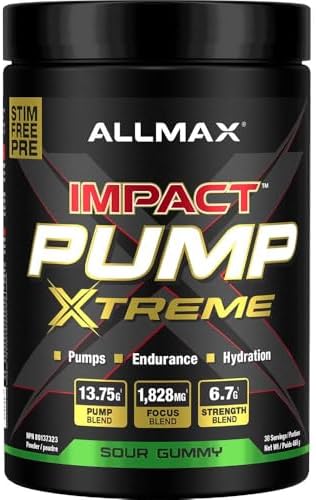 ALLMAX Nutrition Impact Pump Xtreme, Sour Gummy - 465 g - Stimula...