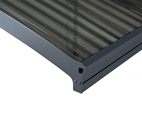 Canopia by Palram Carport Bausatz Atlas 5000 494,5 x 287,5cm Einzelcarport Polycarbonat in Anthrazit für PKW aus rostfreiem Aluminium